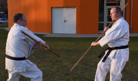 Kobujutsu Trainen met onze duitse collega's